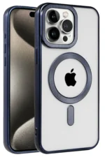 Uray store Apple iPhone 15 Pro Max Kılıf Kronos Magsafe Kapak - Lacivert