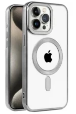 Uray store Apple iPhone 15 Pro Max Kılıf Kronos Magsafe Kapak - Titanyum Gri