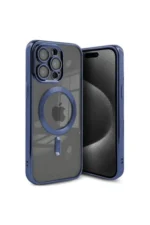 Uray store Apple iPhone 15 Pro Max Kılıf Kross Magneticsafe Kapak - Lacivert