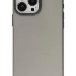 Uray store Apple iPhone 15 Pro Max Kılıf Modos Metal Kapak - Siyah