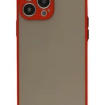 Uray store Apple iPhone 15 Pro Max Kılıf Montreal Silikon Kapak - Kırmızı