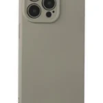 Uray store Apple iPhone 15 Pro Max Kılıf Nano içi Kadife Silikon - Beyaz Titanyum