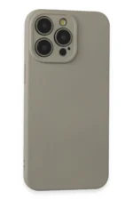 Uray store Apple iPhone 15 Pro Max Kılıf Nano içi Kadife Silikon - Beyaz Titanyum