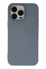 Uray store Apple iPhone 15 Pro Max Kılıf Nano içi Kadife Silikon - Gri
