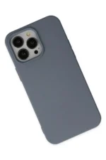 Uray store Apple iPhone 15 Pro Max Kılıf Nano içi Kadife Silikon - Gri - Görsel 3