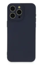 Uray store Apple iPhone 15 Pro Max Kılıf Nano içi Kadife Silikon - Lacivert - Görsel 2