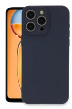 Uray store Apple iPhone 15 Pro Max Kılıf Nano içi Kadife Silikon - Lacivert