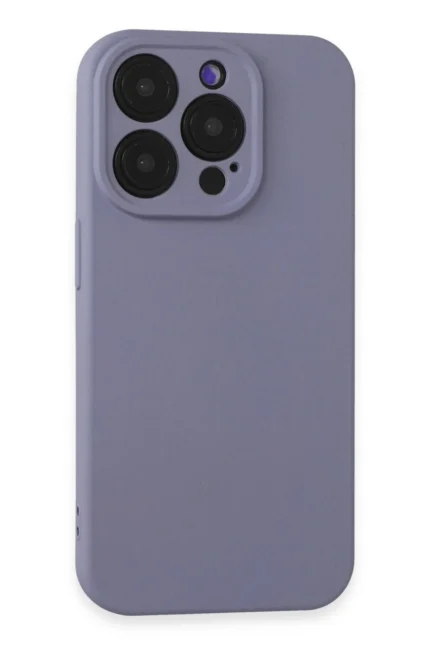 Uray store Apple iPhone 15 Pro Max Kılıf Nano içi Kadife Silikon - Lila