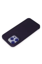 Uray store Apple iPhone 15 Pro Max Kılıf Nano içi Kadife Silikon - Mor - Görsel 3