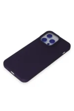 Uray store Apple iPhone 15 Pro Max Kılıf Nano içi Kadife Silikon - Mor - Görsel 4