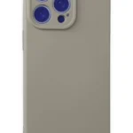 Uray store Apple iPhone 15 Pro Max Kılıf Nano içi Kadife Silikon - Titan Gri