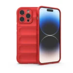 Uray store Apple iPhone 15 Pro Max Kılıf Optimum Silikon - Kırmızı