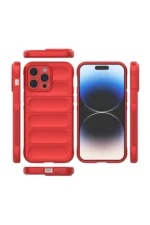 Uray store Apple iPhone 15 Pro Max Kılıf Optimum Silikon - Kırmızı - Görsel 3