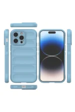 Uray store Apple iPhone 15 Pro Max Kılıf Optimum Silikon - Sky Blue - Görsel 2