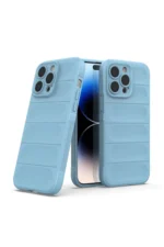 Uray store Apple iPhone 15 Pro Max Kılıf Optimum Silikon - Sky Blue - Görsel 3