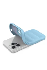 Uray store Apple iPhone 15 Pro Max Kılıf Optimum Silikon - Sky Blue - Görsel 4