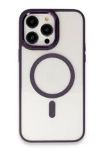 Uray store Apple iPhone 15 Pro Max Kılıf Room Magneticsafe Silikon - Derin Mor - Görsel 2