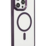 Uray store Apple iPhone 15 Pro Max Kılıf Room Magneticsafe Silikon - Derin Mor