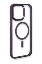Uray store Apple iPhone 15 Pro Max Kılıf Room Magneticsafe Silikon - Derin Mor - Görsel 4