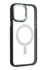 Uray store Apple iPhone 15 Pro Max Kılıf Room Magneticsafe Silikon - Köknar Yeşili - Görsel 4