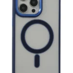 Uray store Apple iPhone 15 Pro Max Kılıf Room Magneticsafe Silikon - Lacivert