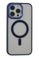 Uray store Apple iPhone 15 Pro Max Kılıf Room Magneticsafe Silikon - Lacivert