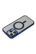 Uray store Apple iPhone 15 Pro Max Kılıf Room Magneticsafe Silikon - Lacivert - Görsel 3