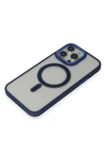 Uray store Apple iPhone 15 Pro Max Kılıf Room Magneticsafe Silikon - Lacivert - Görsel 4