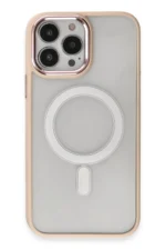 Uray store Apple iPhone 15 Pro Max Kılıf Room Magneticsafe Silikon - Pudra - Görsel 2