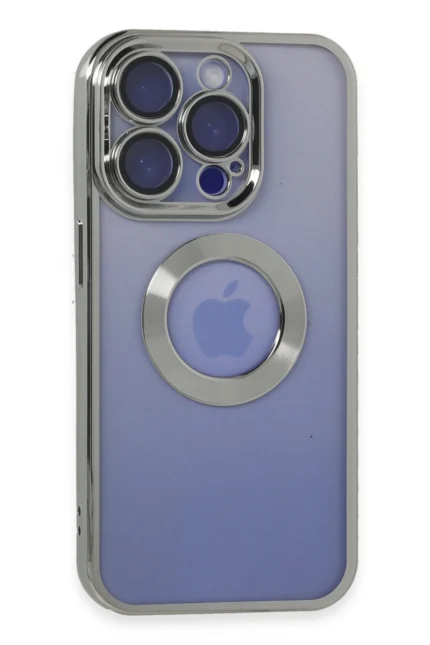 Uray store Apple iPhone 15 Pro Max Kılıf Slot Silikon - Gümüş