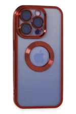 Uray store Apple iPhone 15 Pro Max Kılıf Slot Silikon - Kırmızı