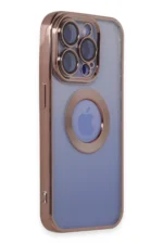 Uray store Apple iPhone 15 Pro Max Kılıf Slot Silikon - Rose Gold - Görsel 2