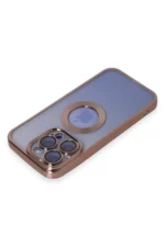 Uray store Apple iPhone 15 Pro Max Kılıf Slot Silikon - Rose Gold - Görsel 3