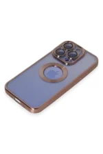 Uray store Apple iPhone 15 Pro Max Kılıf Slot Silikon - Rose Gold - Görsel 4