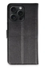 Uray store Apple iPhone 15 Pro Max Kılıf Trend S Plus Kapaklı Kılıf - Siyah