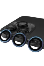 Uray store Apple iPhone 15 Pro Raze Metal Kamera Lens - Lacivert