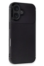 Uray store Apple iPhone 16 Kılıf Auto Focus Karbon Kapak - Siyah - Görsel 2