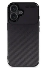 Uray store Apple iPhone 16 Kılıf Auto Focus Karbon Kapak - Siyah - Görsel 4