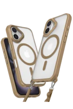 Uray store Apple iPhone 16 Kılıf Enka Magsafe Silikon Kılıf - Desert