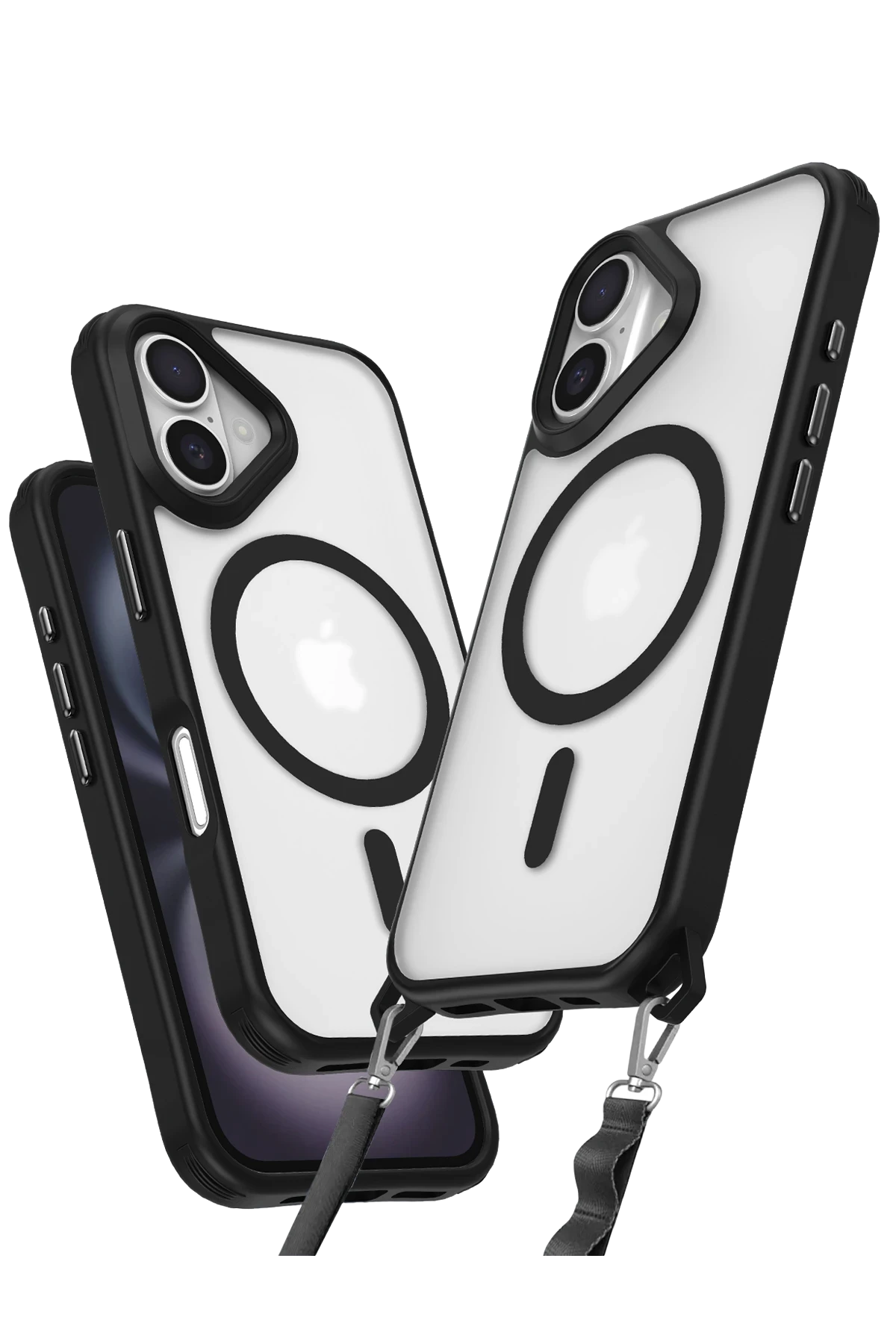 newface-iphone-16-kilif-enka-magsafe-silikon-kilif-siyah-default Uray store Apple iPhone 16 Kılıf Enka Magsafe Silikon Kılıf - Siyah - Görsel 1