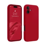 Uray store Apple iPhone 16 Kılıf First Silikon - Kırmızı