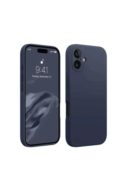 Uray store Apple iPhone 16 Kılıf First Silikon - Lacivert
