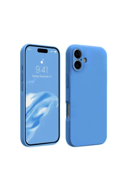 Uray store Apple iPhone 16 Kılıf First Silikon - Mavi
