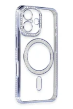 Uray store Apple iPhone 16 Kılıf Joke Simli Magneticsafe Kılıf - Mavi - Görsel 3