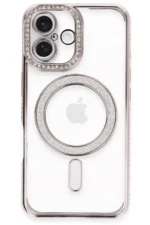 Uray store Apple iPhone 16 Kılıf Joke Simli Magneticsafe Kılıf - Pembe - Görsel 2