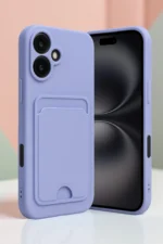 Uray store Apple iPhone 16 Kılıf Kelvin Kartvizitli Silikon - Koyu Yeşil - Görsel 2
