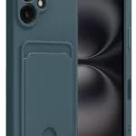 Uray store Apple iPhone 16 Kılıf Kelvin Kartvizitli Silikon - Koyu Yeşil