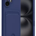 Uray store Apple iPhone 16 Kılıf Kelvin Kartvizitli Silikon - Lacivert