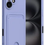 Uray store Apple iPhone 16 Kılıf Kelvin Kartvizitli Silikon - Lila