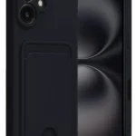 Uray store Apple iPhone 16 Kılıf Kelvin Kartvizitli Silikon - Siyah